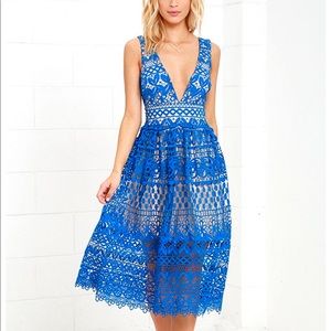 Royal Blue Lace Dress